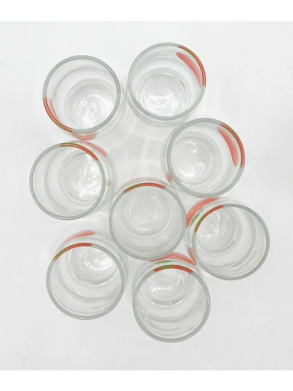 VTG Tomato Juice Glass Set of 8 Vintage 1950's 6 Ounce Capacity Marked K-LOR